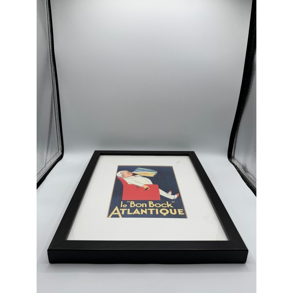 Leonetto Cappiello Le Bon Bock Atlantique Framed Vintage Ad Art Print 11x14 - Picture 9 of 12
